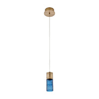 8.5'' Kiriko 1 Light Winter Brass Pendant