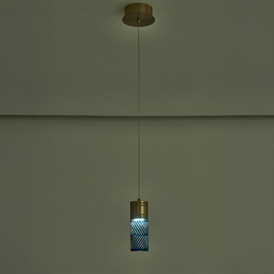 8.5'' Kiriko 1 Light Winter Brass Pendant