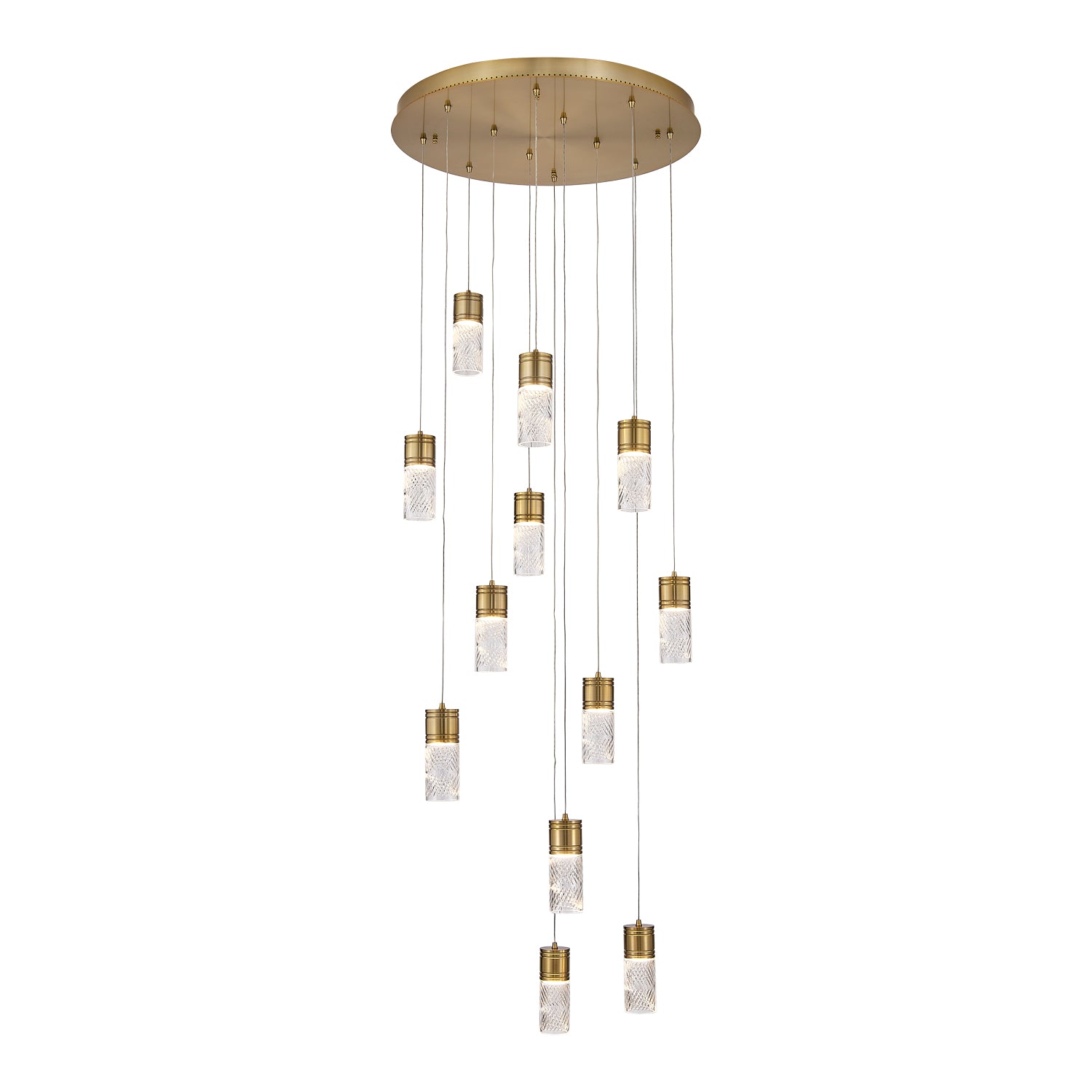 8.5'' Kiriko 12 Light Winter Brass Chandelier