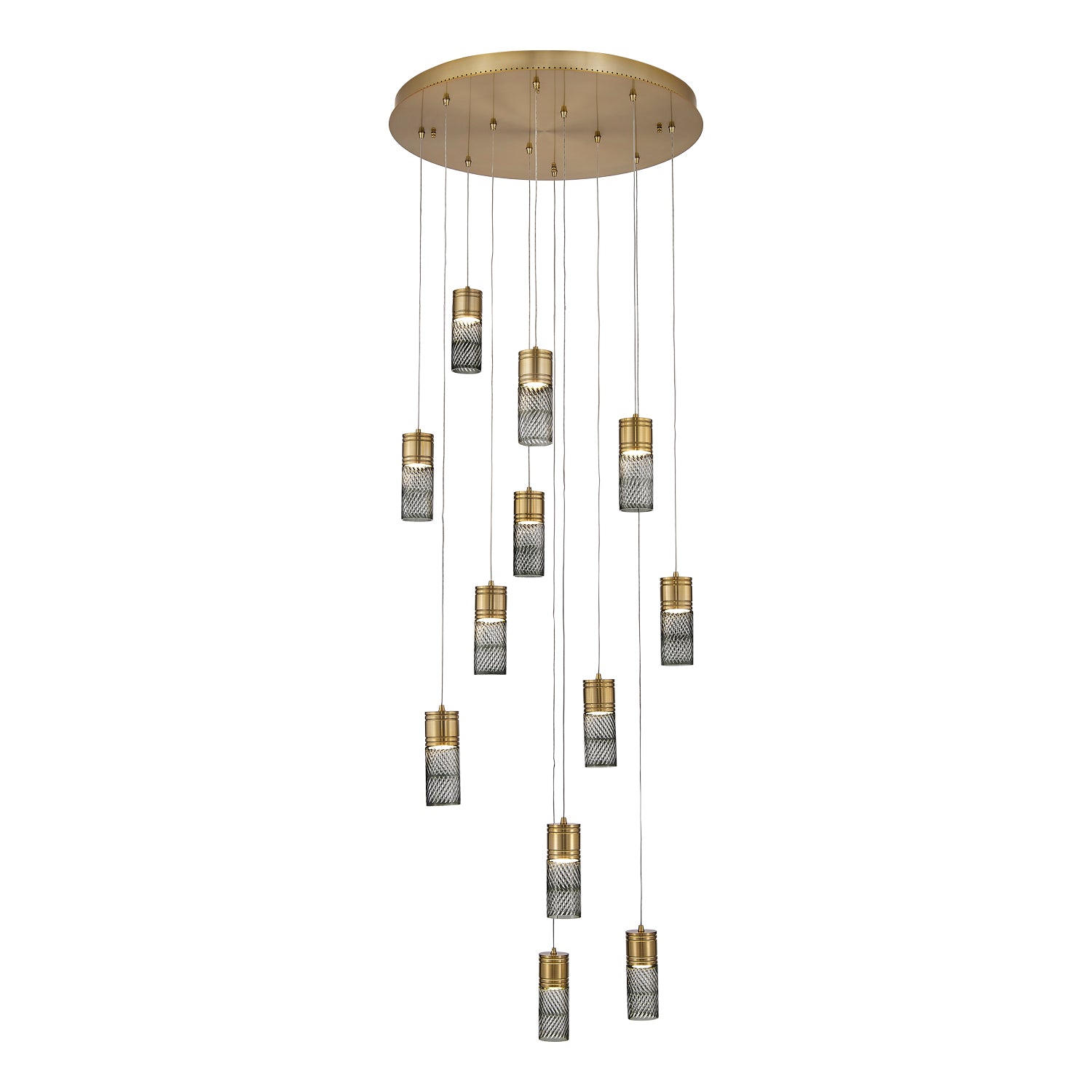 8.5'' Kiriko 12 Light Winter Brass Chandelier