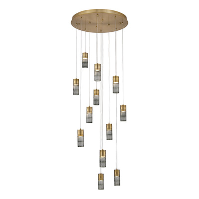 8.5'' Kiriko 12 Light Winter Brass Chandelier
