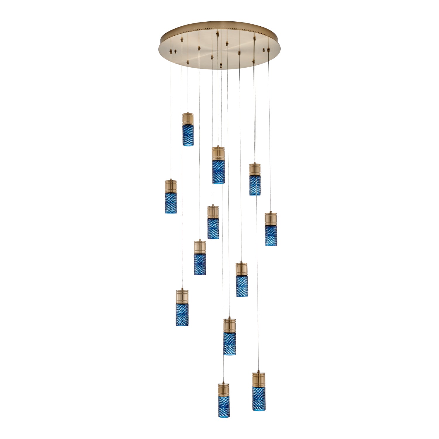 8.5'' Kiriko 12 Light Winter Brass Chandelier