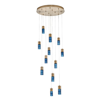 8.5'' Kiriko 12 Light Winter Brass Chandelier