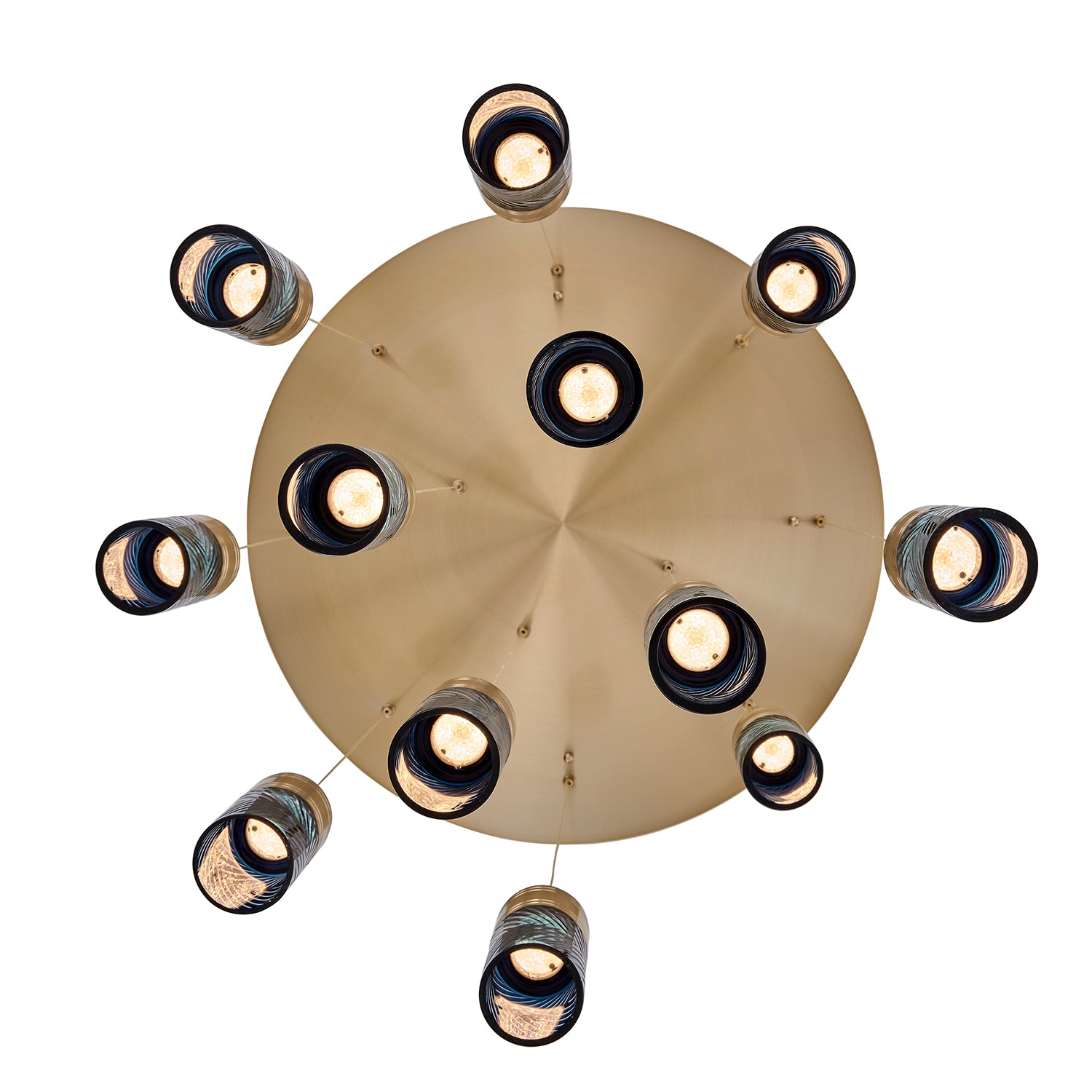 8.5'' Kiriko 12 Light Winter Brass Chandelier