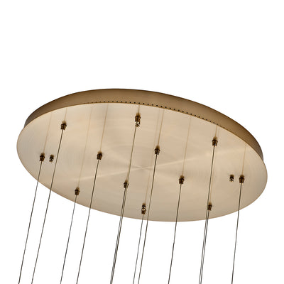 8.5'' Kiriko 12 Light Winter Brass Chandelier