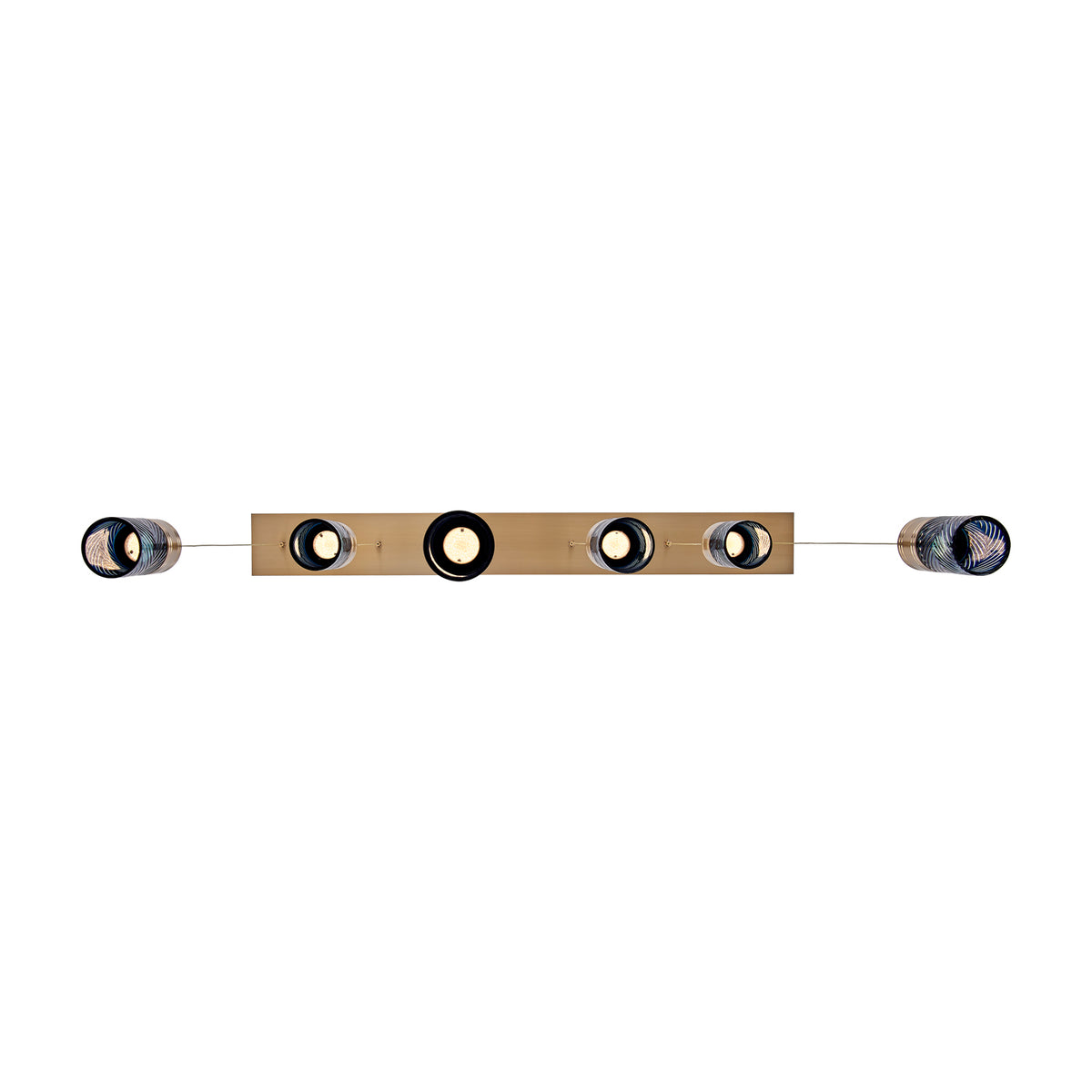 8.5'' Kiriko 6 Light Winter Brass Linear Pendant