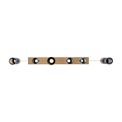 8.5'' Kiriko 6 Light Winter Brass Linear Pendant