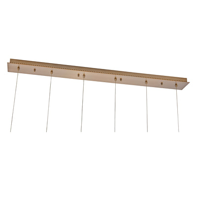 8.5'' Kiriko 6 Light Winter Brass Linear Pendant
