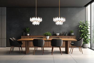 22'' Manta 4 Light Modern Gold Pendant