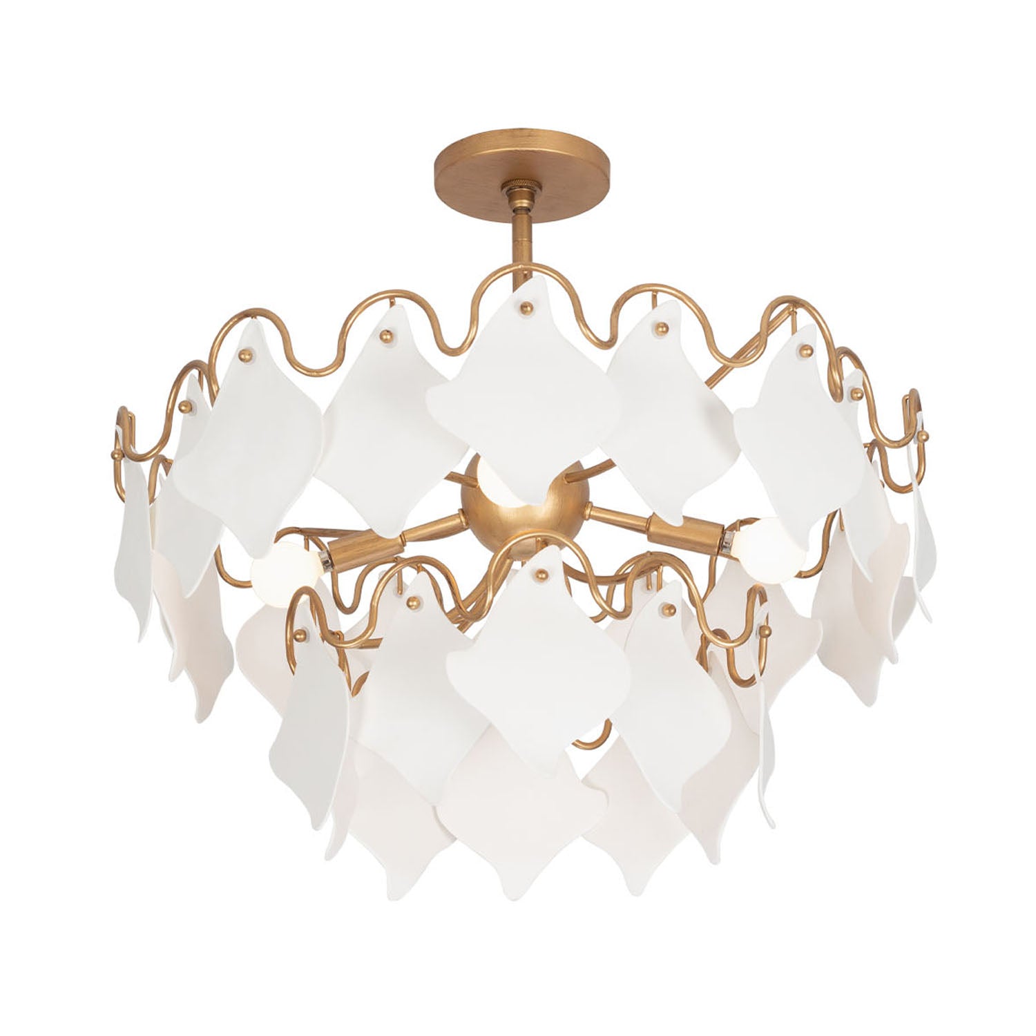 22'' Manta 4 Light Modern Gold Pendant