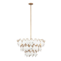 19.5'' Manta 10 Light Modern Gold Tiered Chandelier