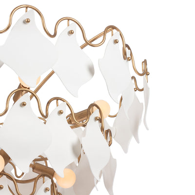 19.5'' Manta 10 Light Modern Gold Tiered Chandelier