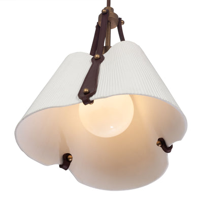 12'' Embrace 3 Light Pearlized Antique Brass Linear Pendant