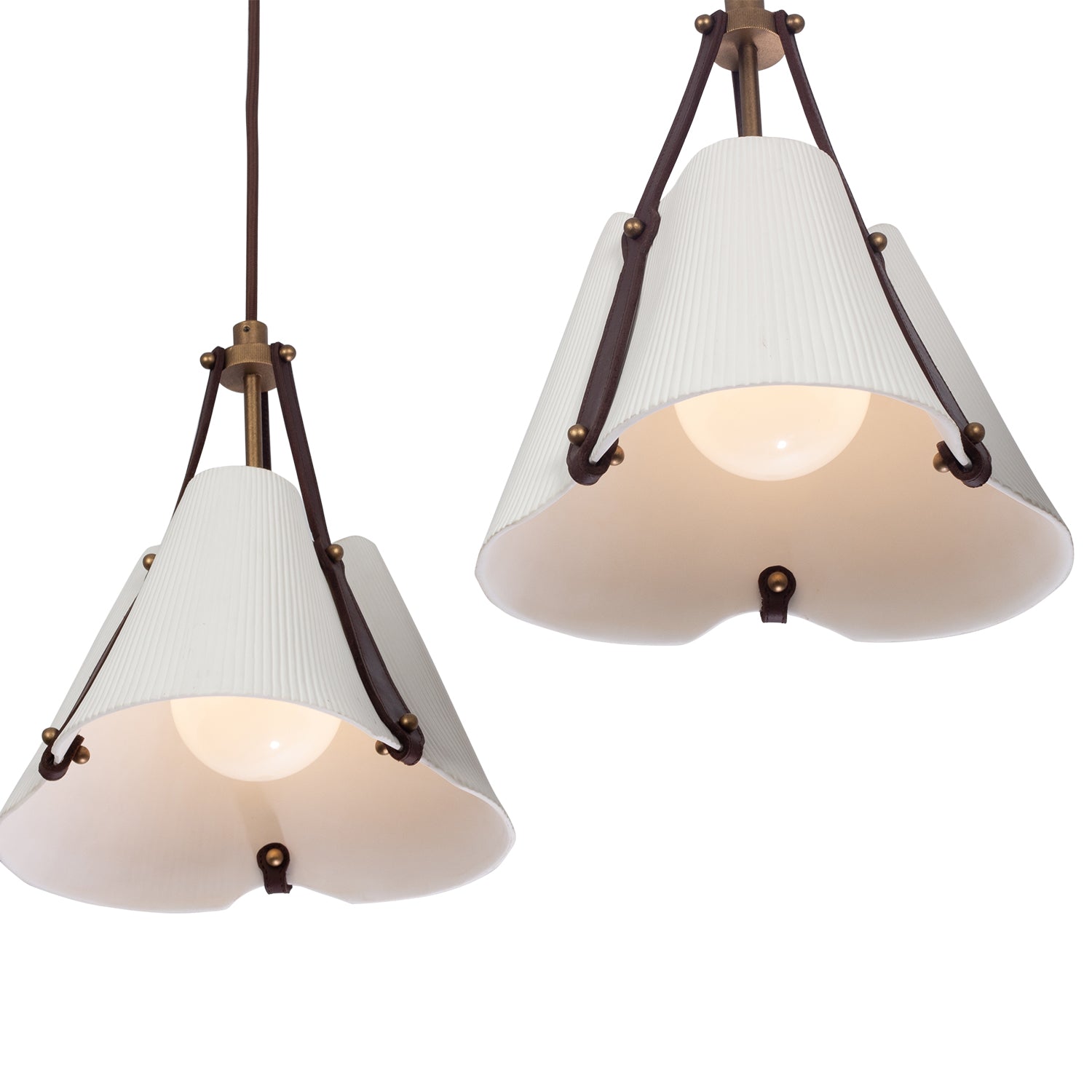 12'' Embrace 3 Light Pearlized Antique Brass Linear Pendant