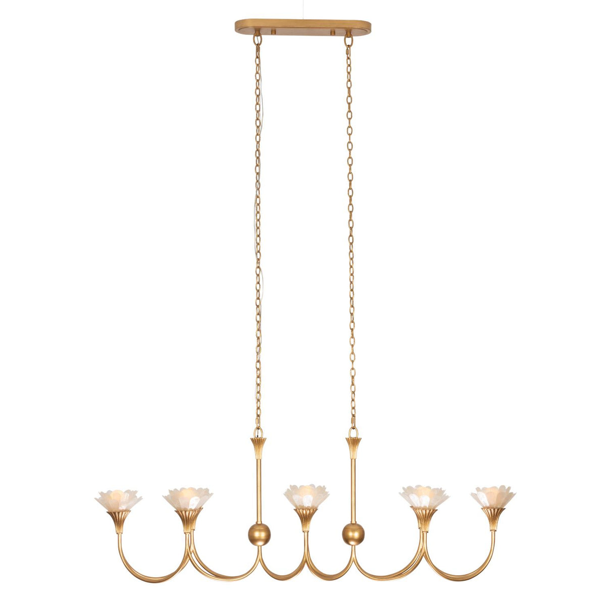 12'' Flora 8 Light Modern Gold Linear Pendant