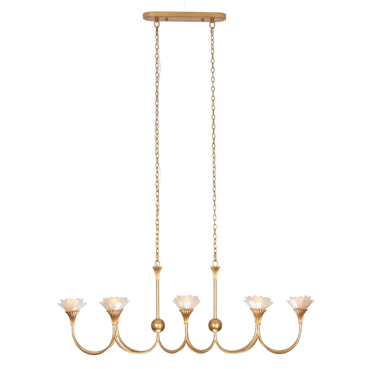12'' Flora 8 Light Modern Gold Linear Pendant