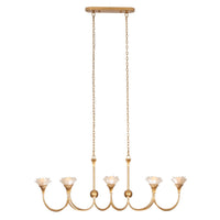 12'' Flora 8 Light Modern Gold Linear Pendant