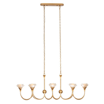 12'' Flora 8 Light Modern Gold Linear Pendant