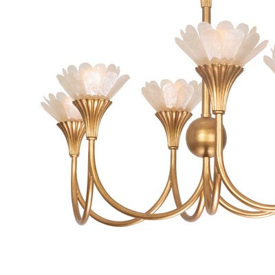 12'' Flora 8 Light Modern Gold Linear Pendant