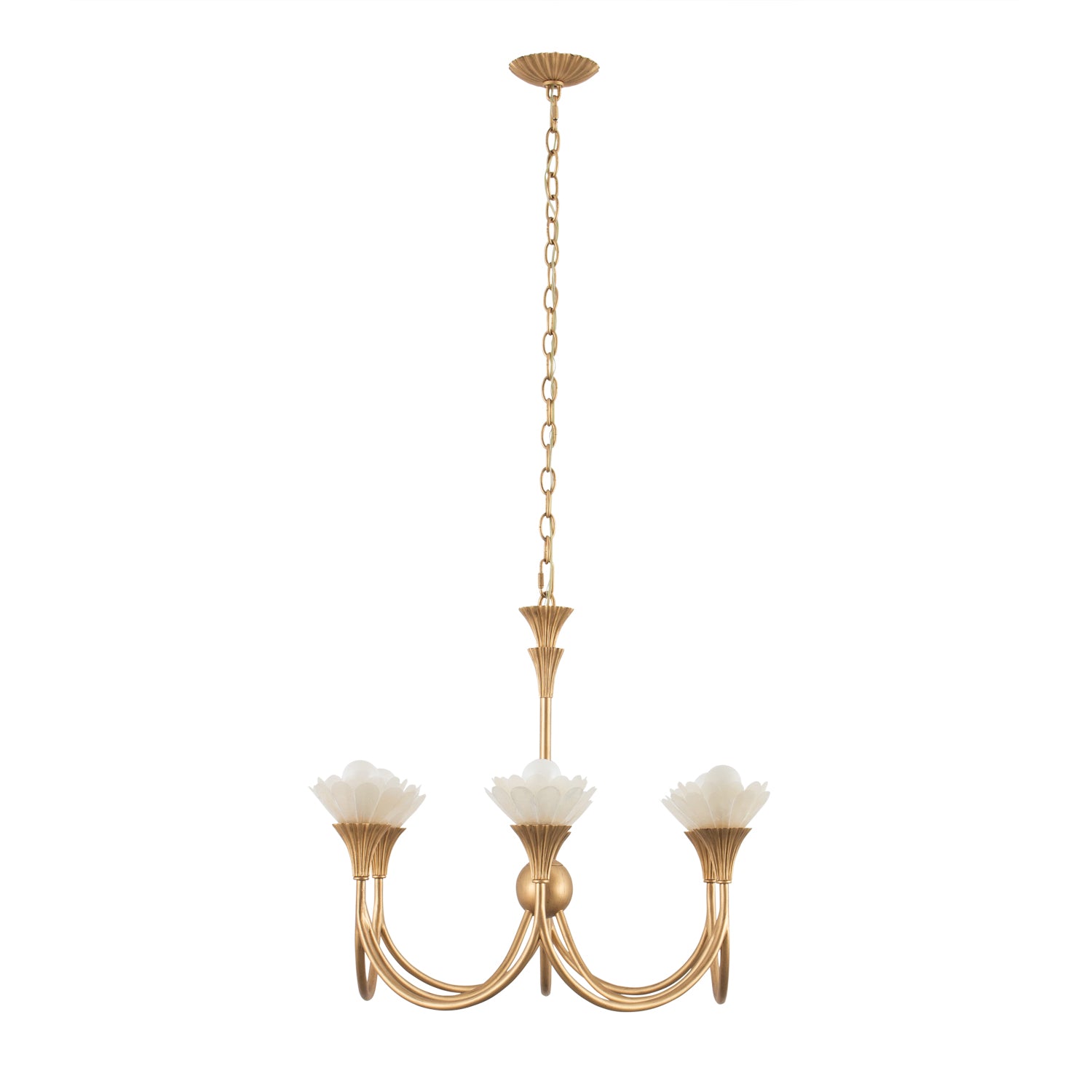 22'' Flora 6 Light Modern Gold Chandelier
