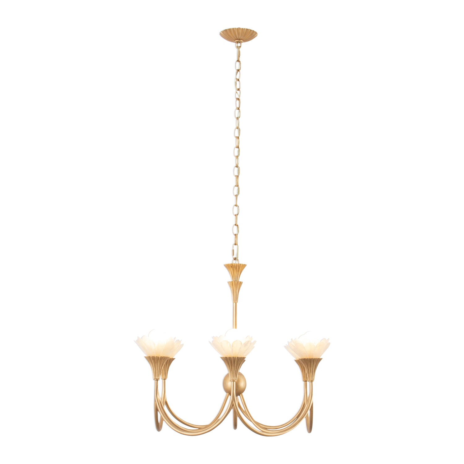 22'' Flora 6 Light Modern Gold Chandelier