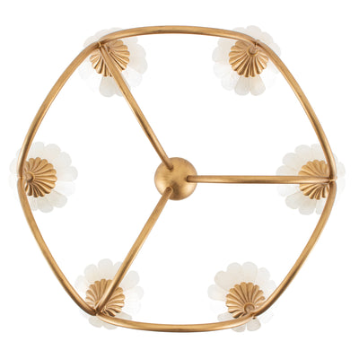 22'' Flora 6 Light Modern Gold Chandelier