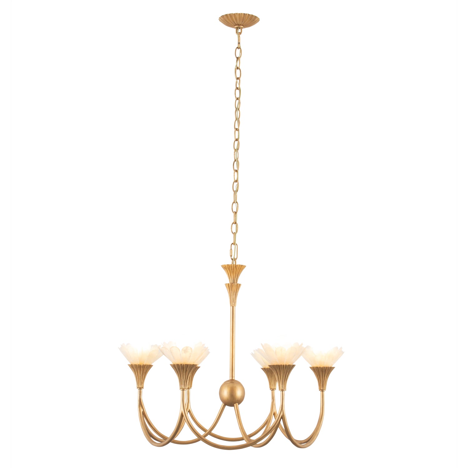22'' Flora 6 Light Modern Gold Chandelier