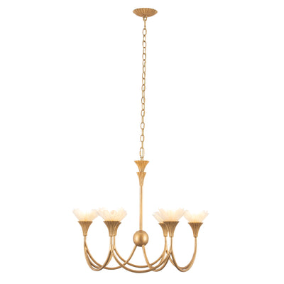 22'' Flora 6 Light Modern Gold Chandelier