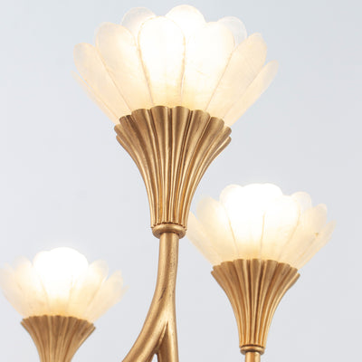22'' Flora 6 Light Modern Gold Chandelier