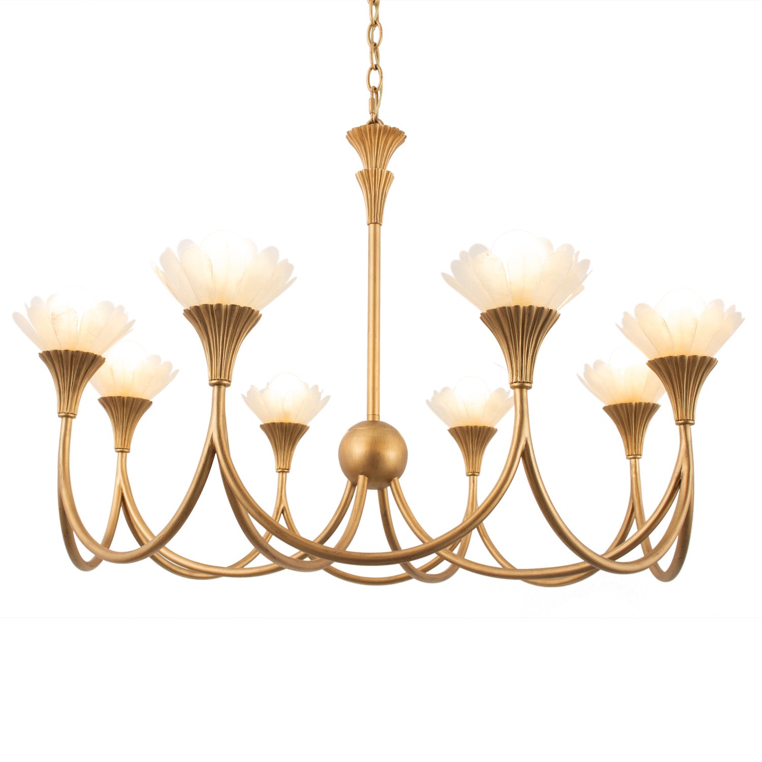 23.75'' Flora 8 Light Modern Gold Chandelier
