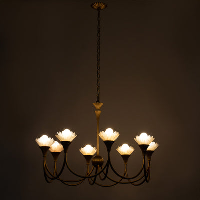 23.75'' Flora 8 Light Modern Gold Chandelier