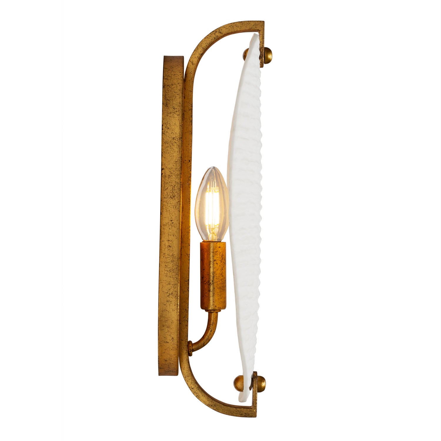 10'' Aliform 1 Light Oxidized Gold Leaf Wall Sconce