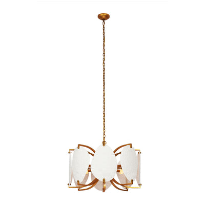 18.5'' Aliform 8 Light Oxidized Gold Leaf Chandelier