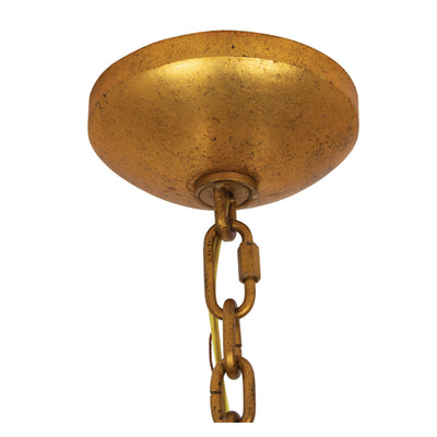 18.5'' Aliform 8 Light Oxidized Gold Leaf Chandelier