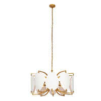 18.5'' Aliform 10 Light Oxidized Gold Leaf Chandelier