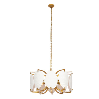18.5'' Aliform 10 Light Oxidized Gold Leaf Chandelier
