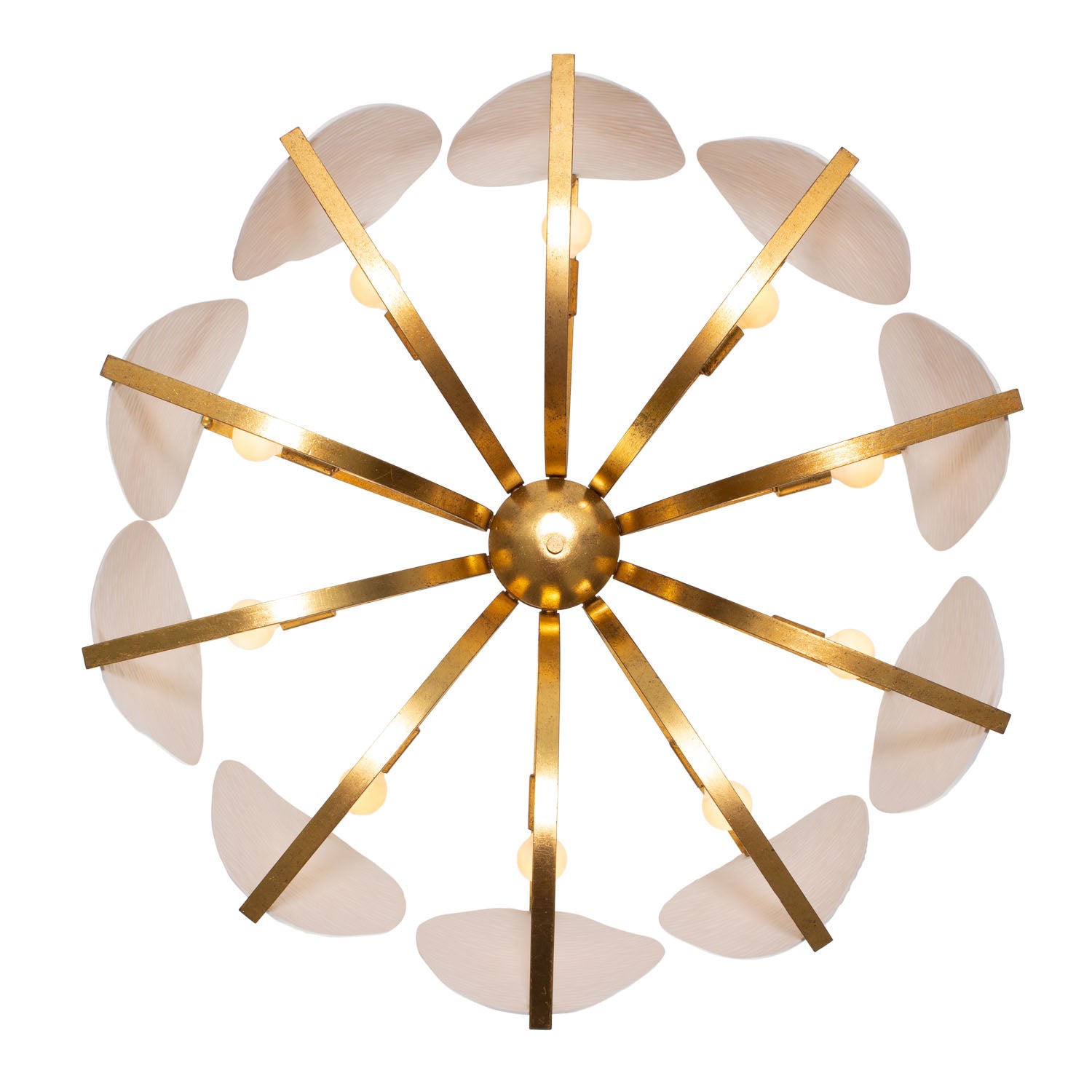 18.5'' Aliform 10 Light Oxidized Gold Leaf Chandelier