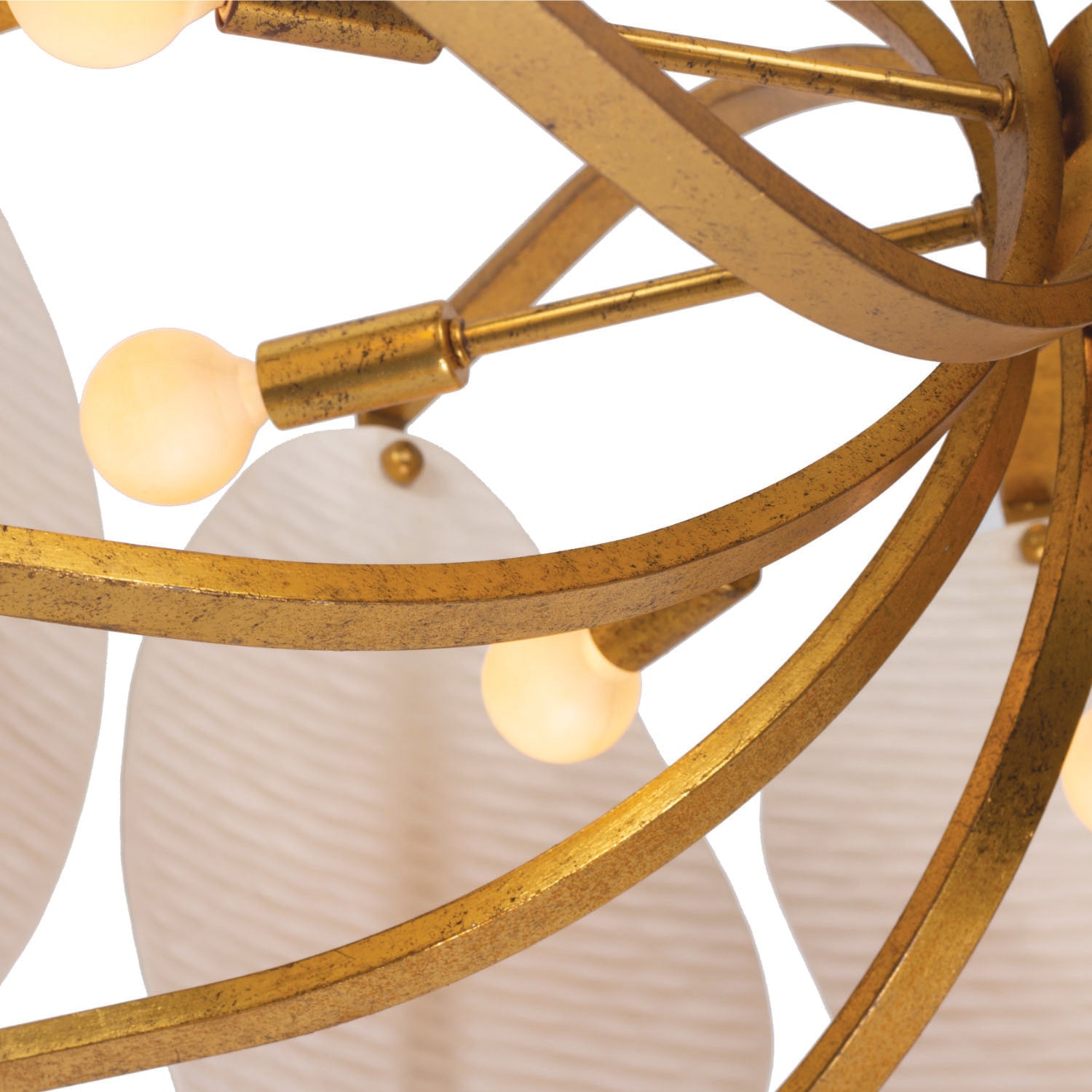 18.5'' Aliform 10 Light Oxidized Gold Leaf Chandelier