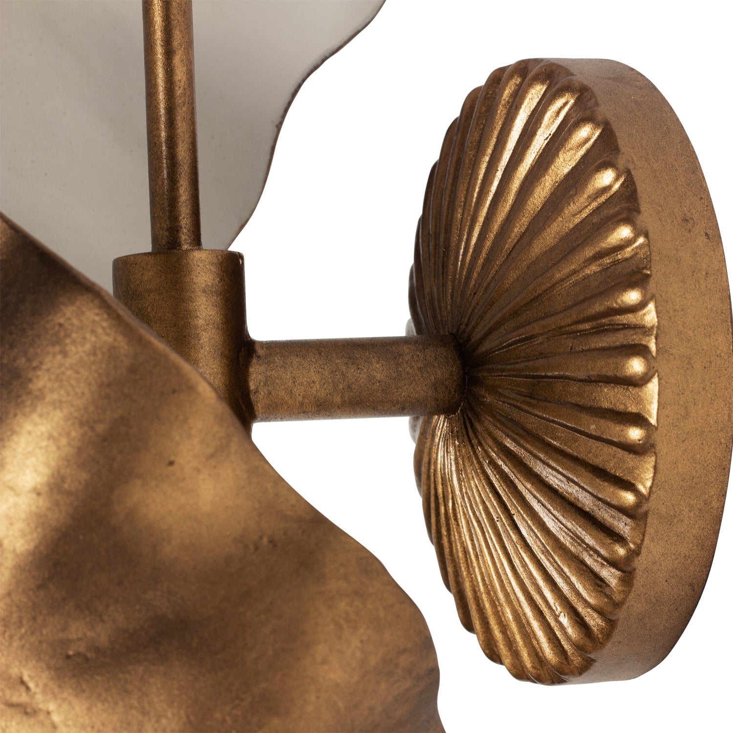 7'' Spira 2 Light Pearlized Antique Brass w/ White Wall Sconce