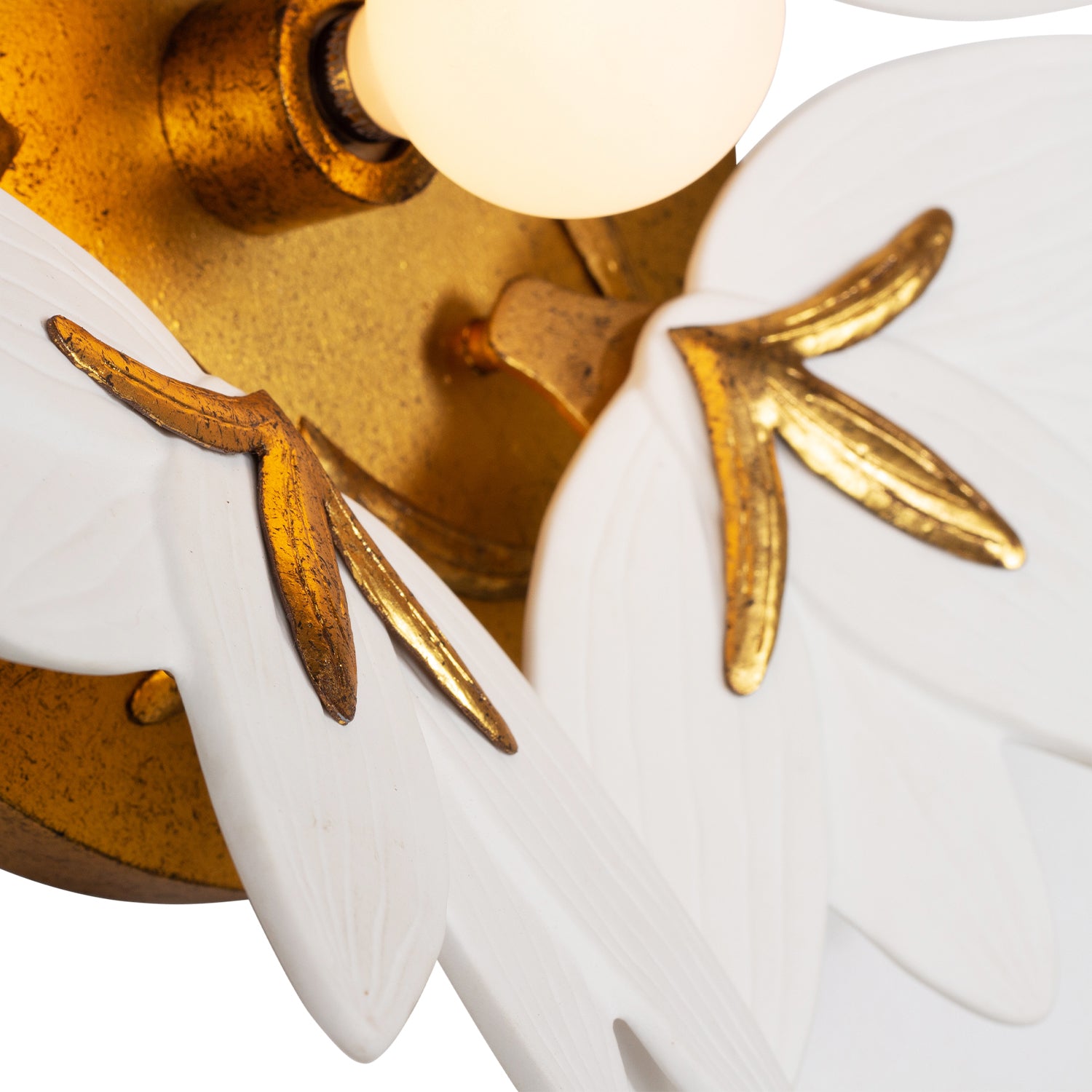 12'' Bloom 1 Light Oxidized Gold Leaf Wall Sconce