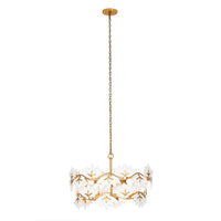 19'' Bloom 11 Light Oxidized Gold Leaf Chandelier