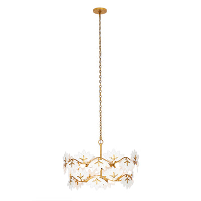 19'' Bloom 11 Light Oxidized Gold Leaf Chandelier