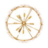 19'' Bloom 11 Light Oxidized Gold Leaf Chandelier