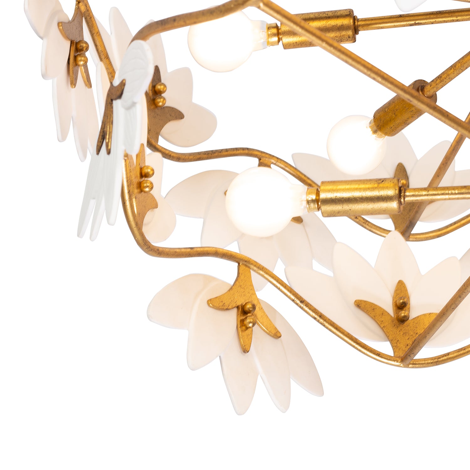 19'' Bloom 11 Light Oxidized Gold Leaf Chandelier