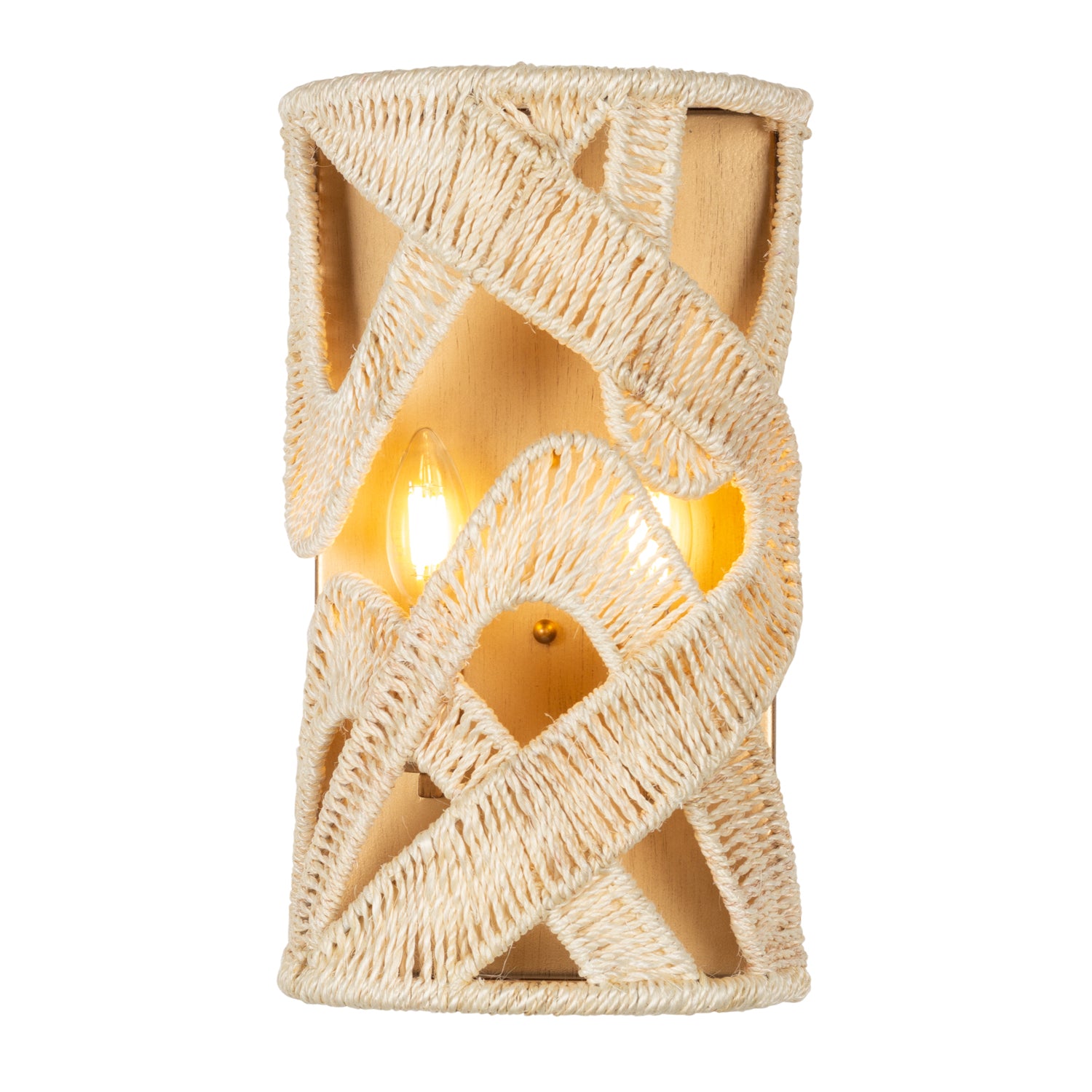 8'' Soga 2 Light Modern Gold And White Wall Sconce