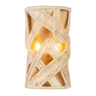 8'' Soga 2 Light Modern Gold And White Wall Sconce
