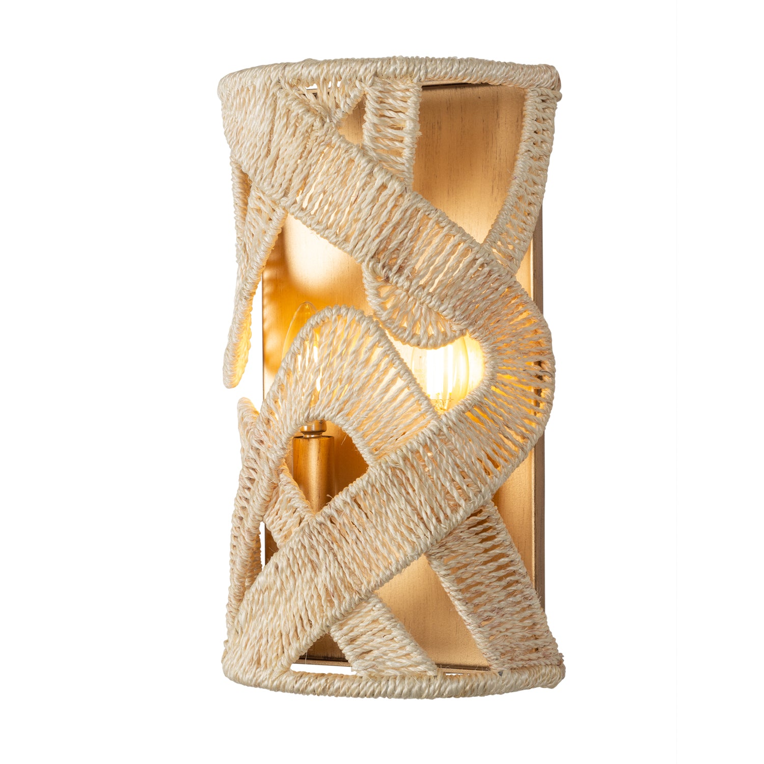 8'' Soga 2 Light Modern Gold And White Wall Sconce