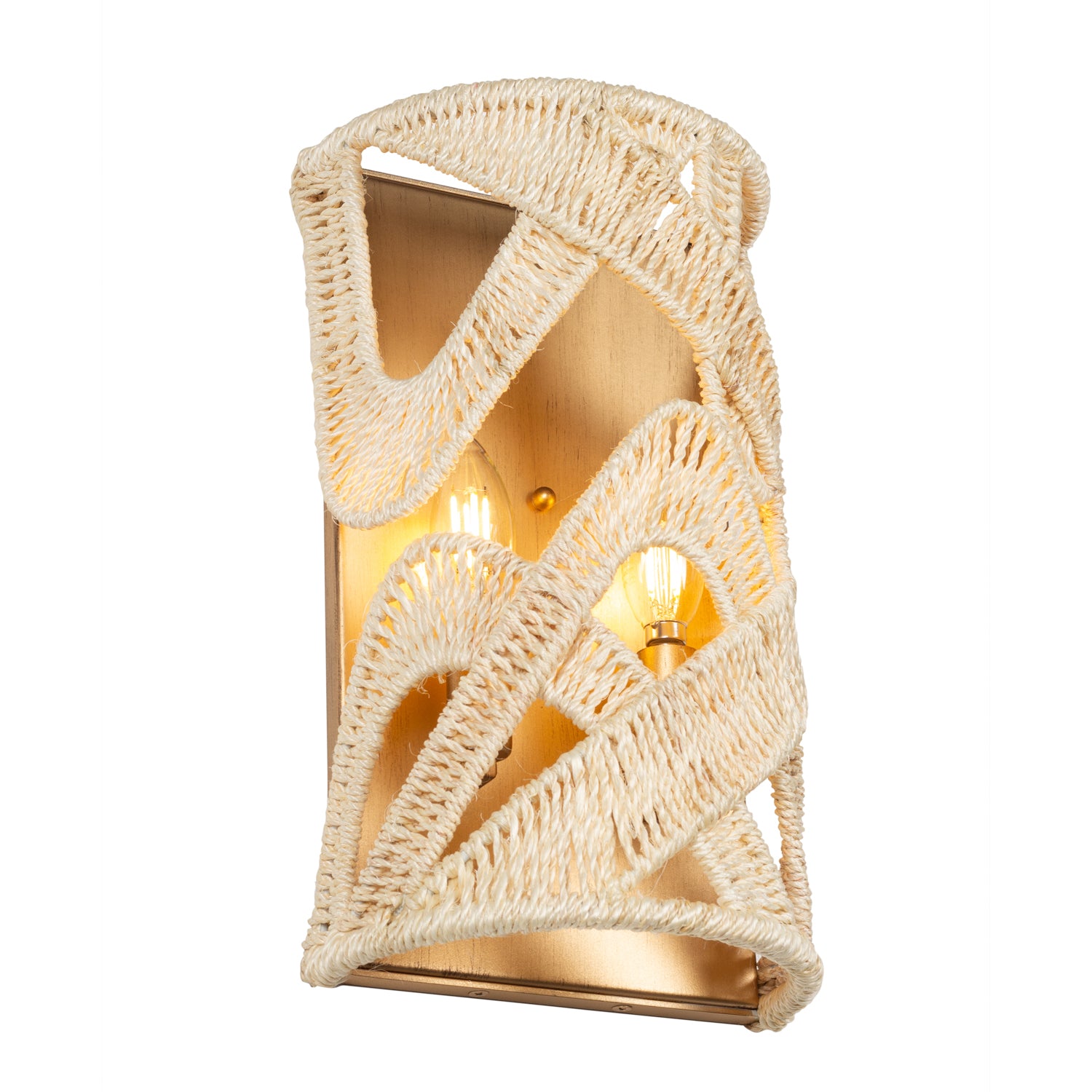 8'' Soga 2 Light Modern Gold And White Wall Sconce