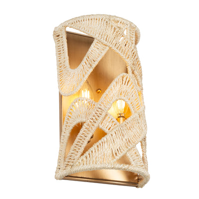 8'' Soga 2 Light Modern Gold And White Wall Sconce