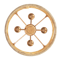 10'' Soga 4 Light Modern Gold And White Semi-Flush Mount